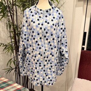 Lilly Pulitzer Blue and Cream Polka Dot Jacket